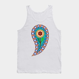 Traditional Persian Paisley (Bote Jeghe) Flower Tank Top